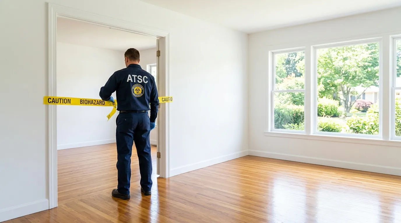 Certified biohazard cleanup crew performing Decomposition Cleanup in Fultondale